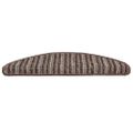 vidaXL Samolepiace schodové rohože 15 ks 56 x 17 x 3 cm Non-Slip Hnedá