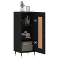 vidaXL Komoda čierna 34,5x34x90 cm spracované drevo