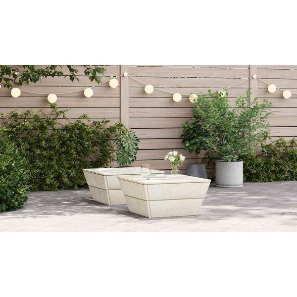 vidaXL Záhradné stoly 2 ks 60x60x30 cm impregnované smrekové drevo