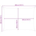 vidaXL Slnečná plachta Žltá a biela 4 × 3 m 100% polyester Oxford