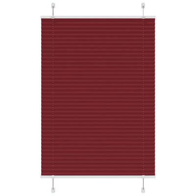 vidaXL Plisovaná roleta bordová červená 100x100 cm šírka látky 99,4 cm polyester