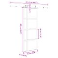 vidaXL Posuvné dvere s kovaním 76x205 cm tvrdené sklo a hliník úzke
