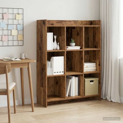 vidaXL Knižnica Staré drevo 87,5 x 30 x 111 cm Kompozitné drevo