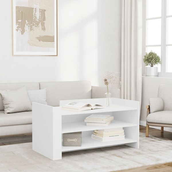 vidaXL Konferenčný stolík biely 100x50x50 cm kompozitné drevo