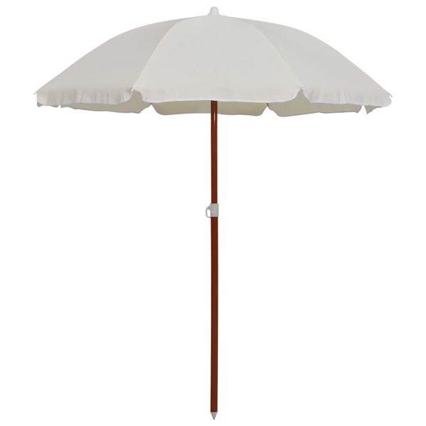 vidaXL Záhradný slnečník, oceľová tyč 180 cm, pieskový