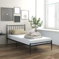 vidaXL Posteľný rám čierny kov 90x200 cm