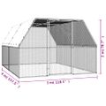 vidaXL Klietka pre sliepky 3x4x2 m pozinkovaná oceľ
