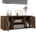 vidaXL TV skrinka hnedý dub 100x35x40 cm spracované drevo