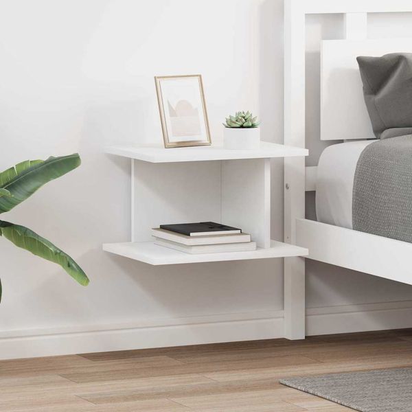 vidaXL Nočný stolík 2 pcs Biela 40 x 30 x 25 cm Kompozitné drevo