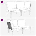 vidaXL 2 ks Záhradný lounge set s vankúšmi Prírodná