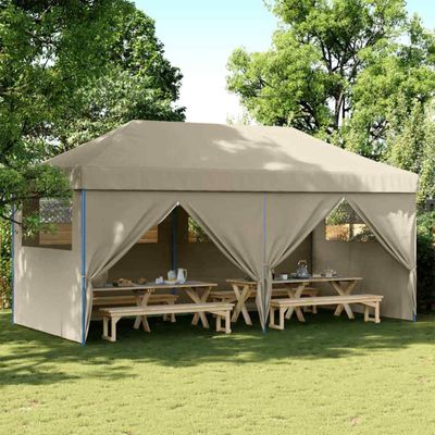 vidaXL Party stan Pop-up Sivohnedá 580 x 292 x 315 cm Oxfordská látka