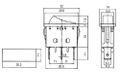 Prepínač kolískový    2pol./3pin  ON-ON 250V/15A čierny