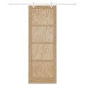 vidaXL Posuvné dvere Prírodná a biela 83 x 232 cm Borovicový masív