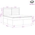vidaXL Posteľ boxspring s matracom Čierna 180 x 200 cm Látka