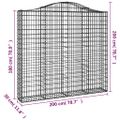 vidaXL Oblúkové gabiónové koše 20 ks 200x30x180/200 pozinkované železo