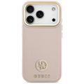 Puzdro Guess pre iPhone 17 Pro HC MAGSAFE PU W/ GRAINED PU STRASS LOGO ružové