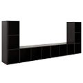 vidaXL TV skrinky 4 ks čierne 107x35x37 cm drevotrieska
