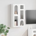 vidaXL Závesná skrinka ELST Biela s vysokým leskom 59 x 20 x 100 cm