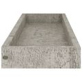 vidaXL Terasové nástenné police 2 ks betónovosivé 60x15x4 cm MDF