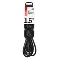 Prodlužovací kabel EMOS PC0311 / 1,5 m / 3 zásuvky / čierny / PVC / 1 mm2