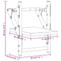 vidaXL Nástenné police s tyčami 2 ks dub sonoma 20x25x30 cm