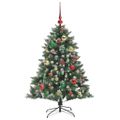 vidaXL Umelý vianočný stromček Zelená 120 cm PVC, plast a oceľ