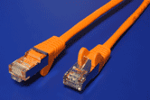 FTP patchkabel kat. 5e, 0,25m, oranzový