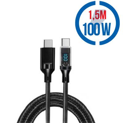 MEGATECH Kábel USB-C/USB-C, 100W, 1.5m, či