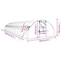 vidaXL Fóliovník s oceľovým rámom zelený 56 m² 14x4x2 m