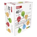 LED svetelná cherry reťaz – guličky 2,5cm, 4m, vonkajšia aj vnútorná, multicolor, časovač