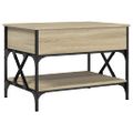 vidaXL Konferenčný stolík dub sonoma 70x50x50 cm kompozit. drevo a kov