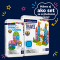 Magnetická stavebnica microMAGS Spring Garden Travel Set 24 dielov