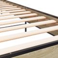 vidaXL Posteľný rám dub sonoma 90x190 cm kompozitné drevo a kov