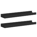 vidaXL Poličky na zarámované obrázky 2 ks čierne 40x9x3 cm MDF