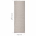 vidaXL Vonkajší koberec s plochým tkaním 80x250 cm svetlošedý