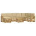 vidaXL Záhradná súprava gaučov 7 pcs Biela a béžová 59 x 59 x 37 cm
