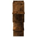 vidaXL Nástenná polica dymový dub 124,5x18x60,5 cm kompozitné drevo