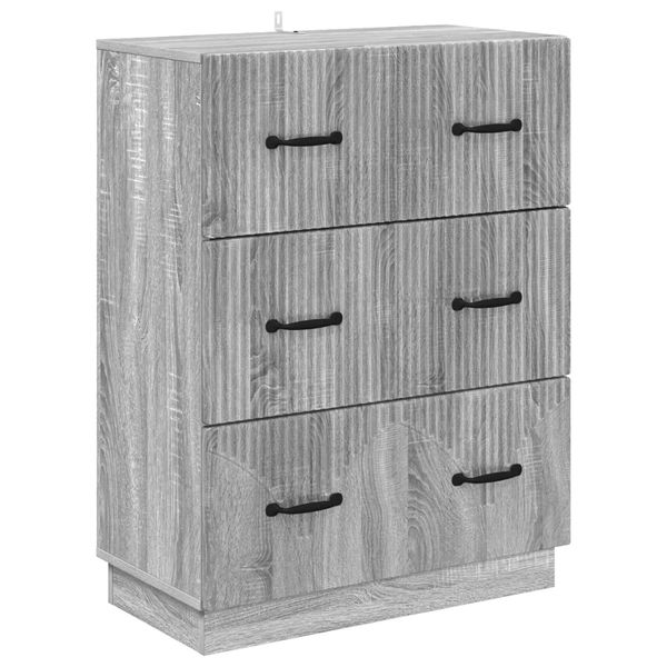 vidaXL Zásuvkový kabinet Sivá sonoma 66 x 34,5 x 87 cm