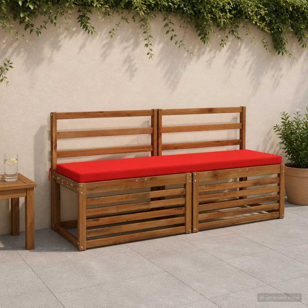 vidaXL Vankúš na lavičku SOEST 100% polyester Červená 140 x 40 x 5 cm