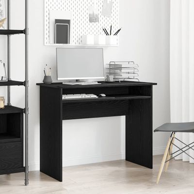 vidaXL Písací stôl čierny dub 90x50x74 cm, imitácia dreva