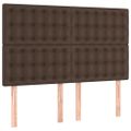 VidaXL Čelo postele hnedé 144x5x118/128 cm umelá koža