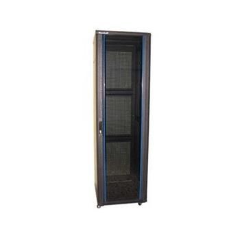 XtendLan 42U/800x800 stojanový, černý, skleněné dveře, perforovaná záda Rozvadec, 19", stojanový, rozebíratelný, výška 42U, 800x800, perforované sklenené dvere, kourové sklo, perforovaná záda, cerný