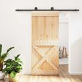 vidaXL Posuvné dvere 90 x 210 cm Masívne borovicové drevo (neupravené)