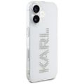 Puzdro Karl Lagerfeld HC IML Rhinestones Logo pre iPhone 16 Transparentné