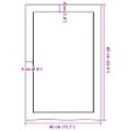 vidaXL Nástenná polica 40x60x(2-6) cm neošetrený dubový masív