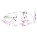 vidaXL Fóliovník s oceľovým rámom biely 40 m² 5x2x2,3 m