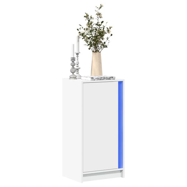 vidaXL Komoda s LED biela 77x34x85 cm kompozitné drevo