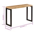 vidaXL Konzolový stolík 120x35x76 cm mangové drevo a oceľ