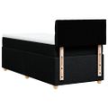 vidaXL Posteľný rám boxspring s matracom čierny 90x200 cm látka