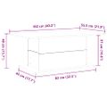 vidaXL Konferenčný stolík Čierny dub 102 x 55,5 x 40 cm